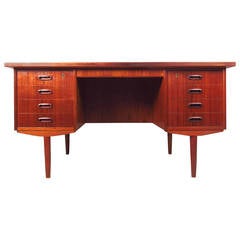 Teak Eight-Drawer Desk 1
