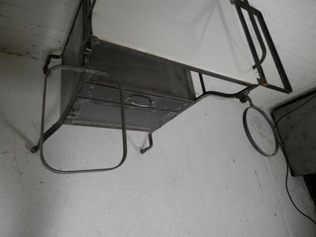 Early To Mid Century Industrial Metal Dental Cabinet 2
