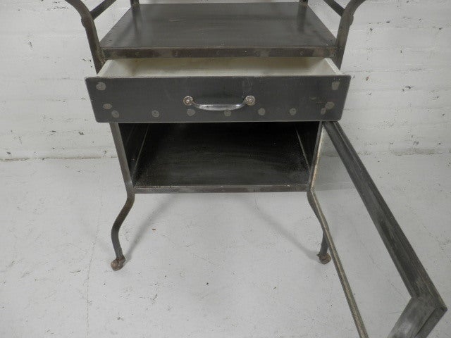 Early To Mid Century Industrial Metal Dental Cabinet 3