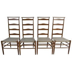 Vintage Ladderback Chairs by Nichols & Stone