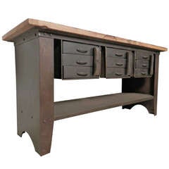 Machine Age Work Table w/ Lockable Storage
