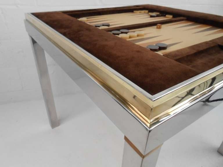 Mid-Century Modern Willy Rizzo Backgammon Table