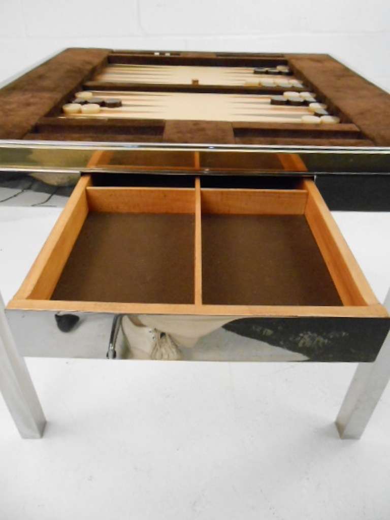 Willy Rizzo Backgammon Table In Good Condition In Brooklyn, NY