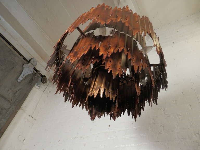 Mid-Century Modern Spectacular Brutalist Lamp by Tom Greene
