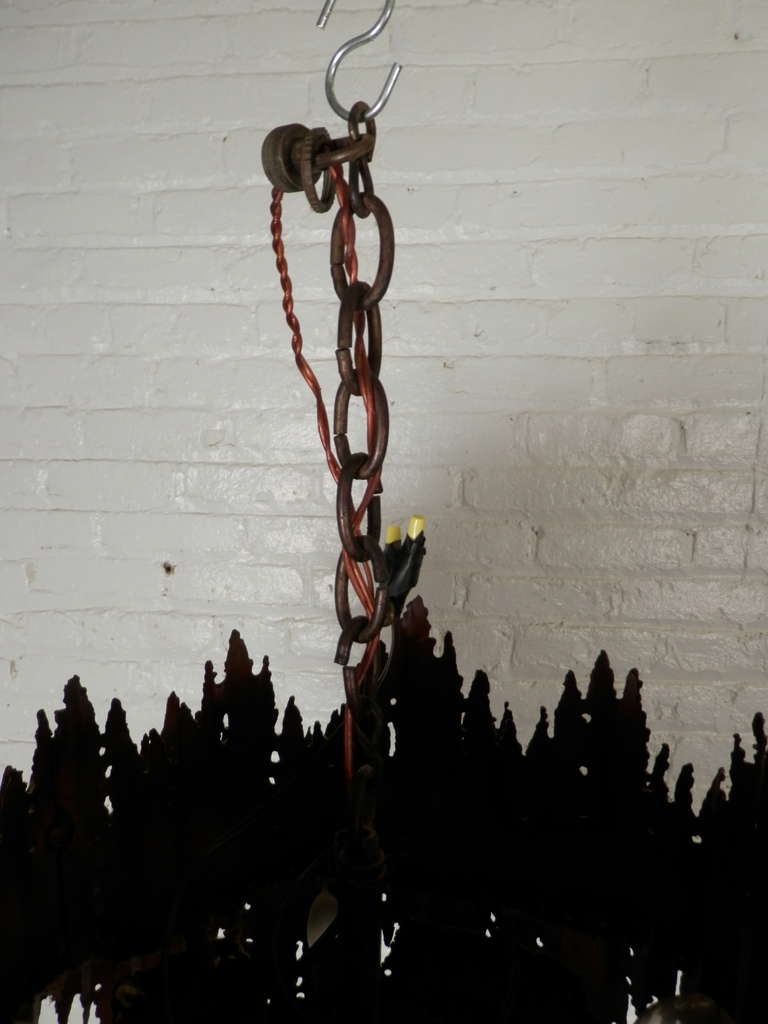 American Spectacular Brutalist Lamp by Tom Greene