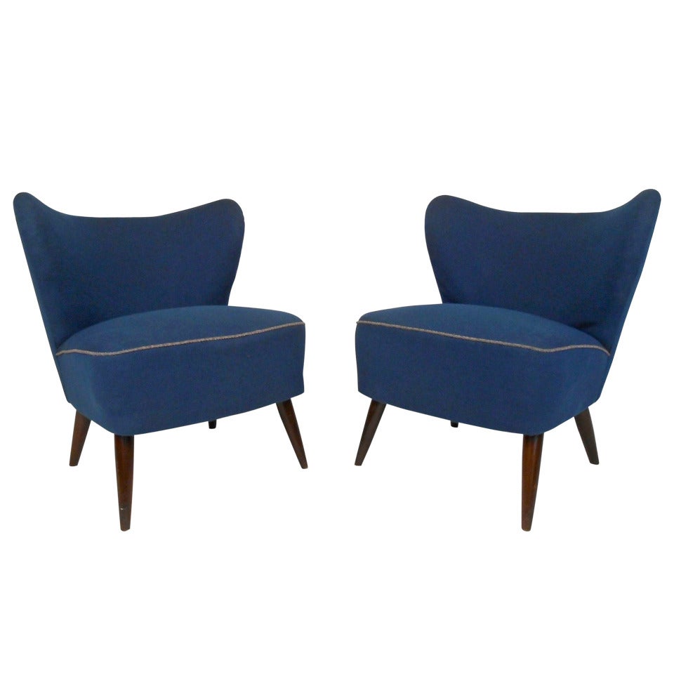Pair of Mid Century Modern Cocktail Chairs