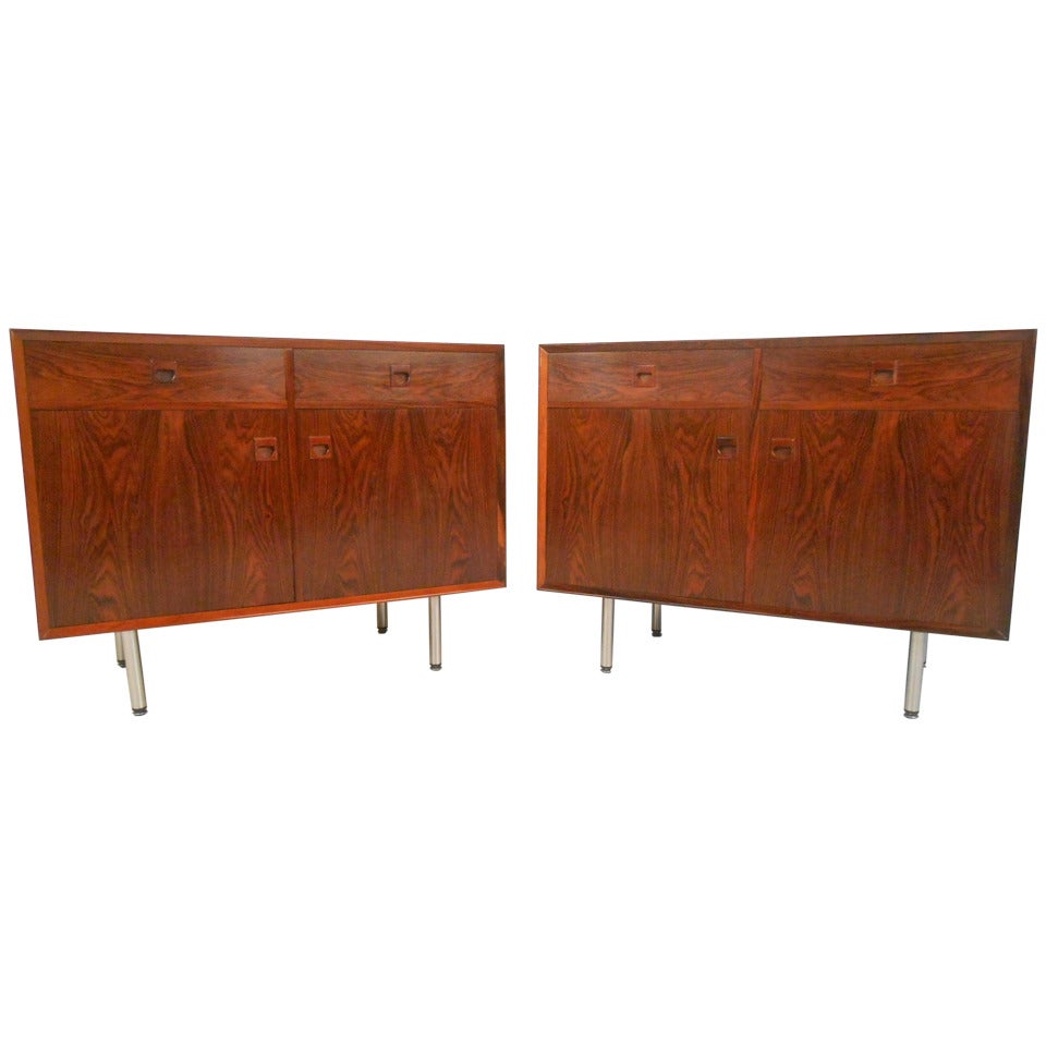 Matching Pair of Danish Rosewood Cabinets