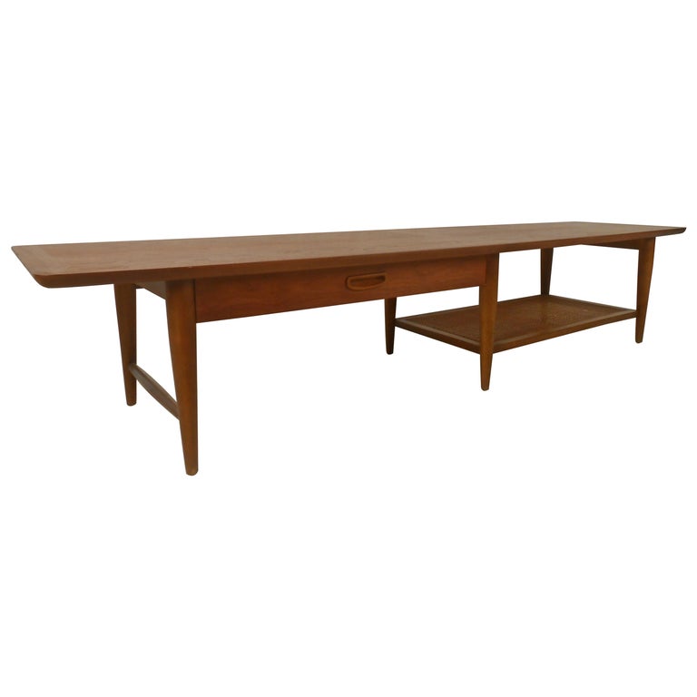 Lane Coffee Table With Drawer And Shelf, Coffee Table Shelf Drawers