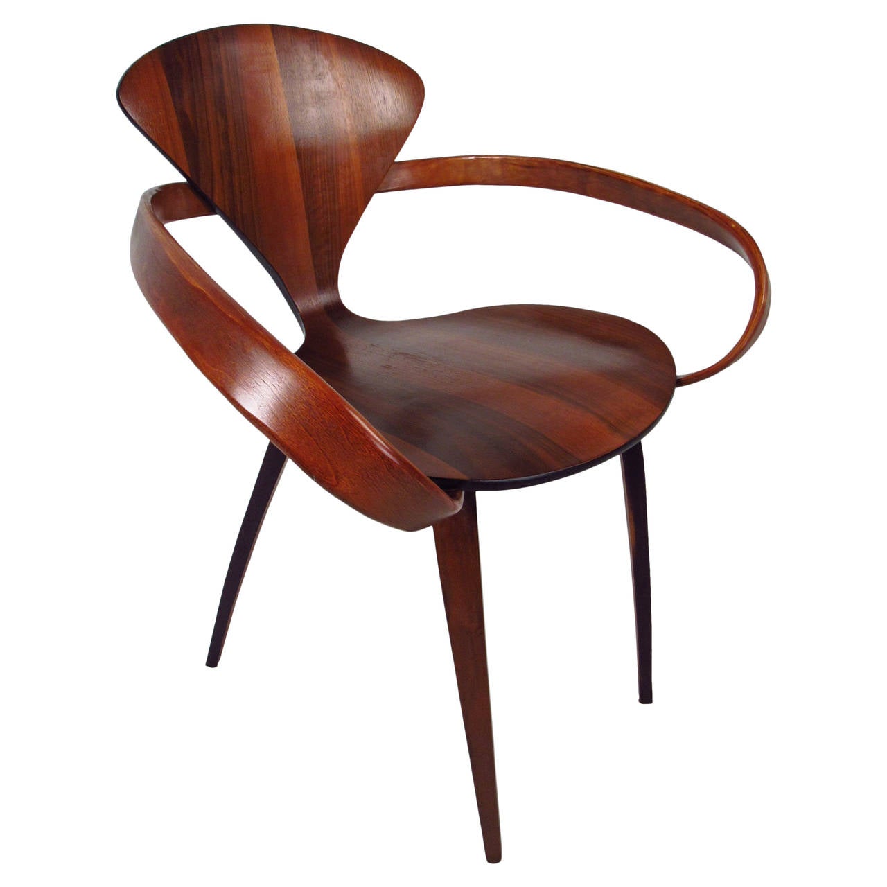 Mid Century Modern Norman Cherner for Plycraft Bentwood Pretzel Chair