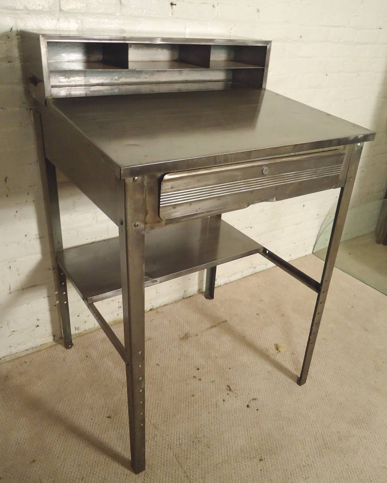 Industrial Vintage Metal Hostess Station Desk