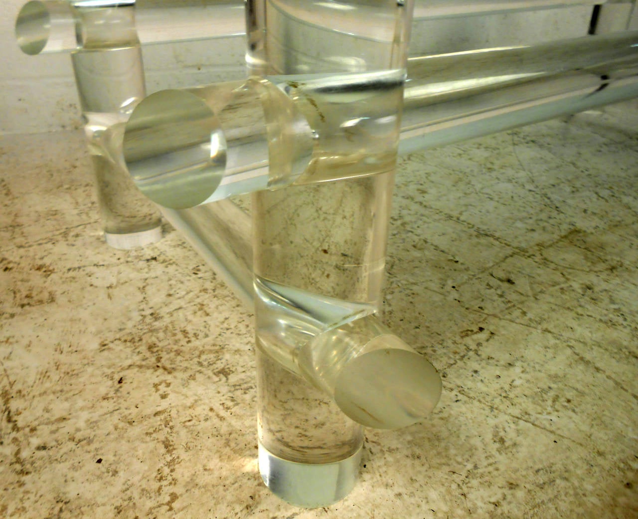 Mid-Century Modern Lucite Coffee Coffee Table after Les Prismatiques 2