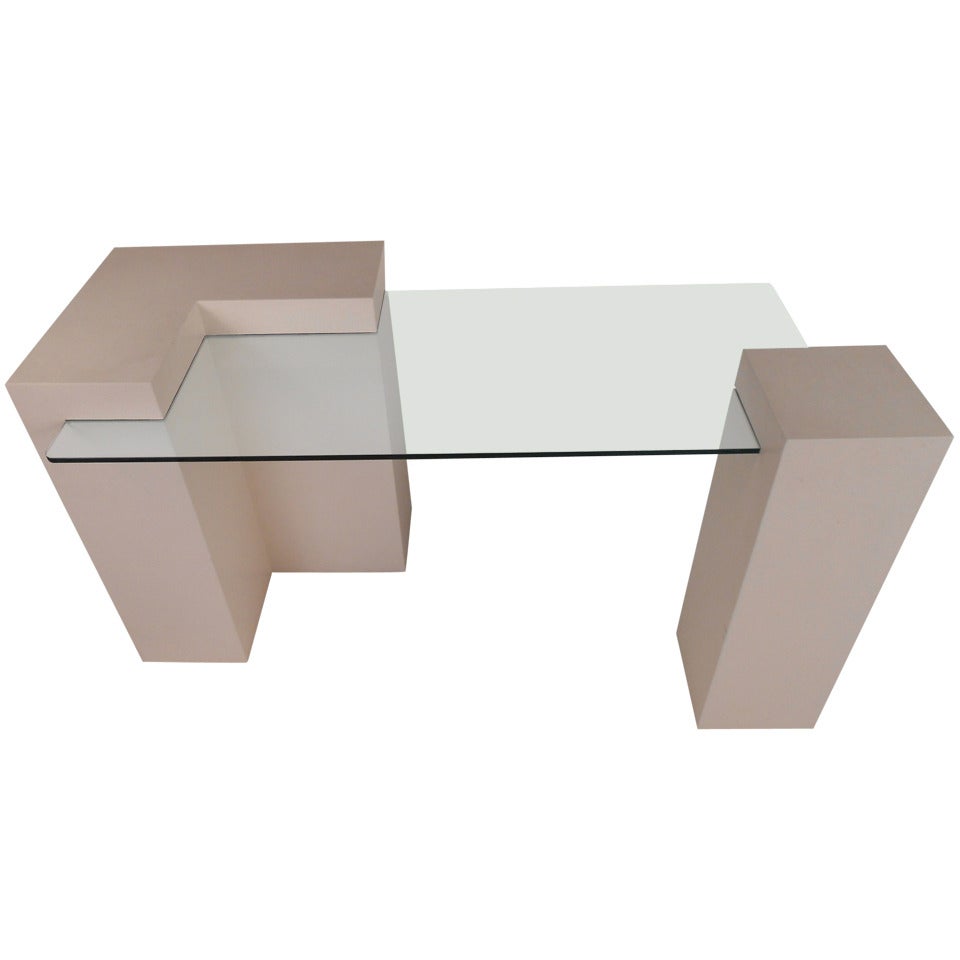Decorator Modern Glass Top Desk