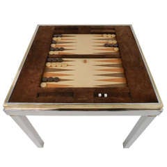 Vintage Willy Rizzo Backgammon Table