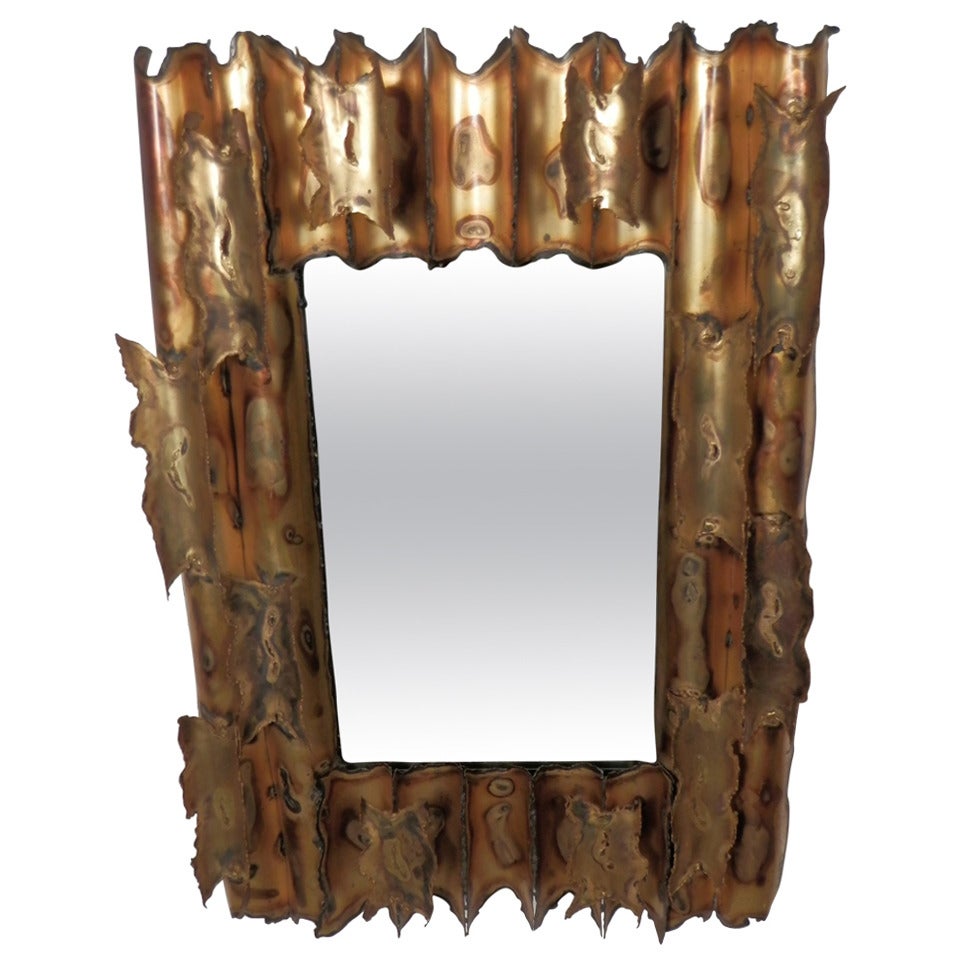 Brutalist Metal Mirror