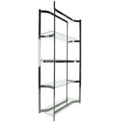 Mid-Century Chrome and Glass Etagere 10
