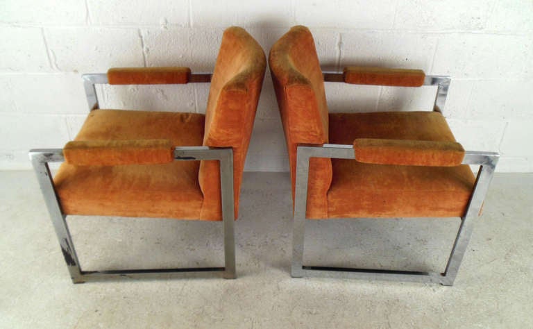 American Pair of Vintage Modern Armchairs