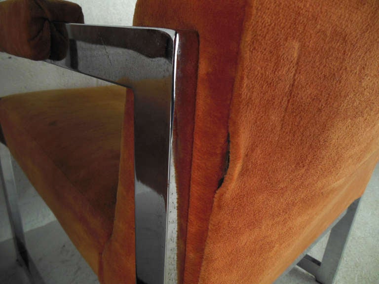 Upholstery Pair of Vintage Modern Armchairs