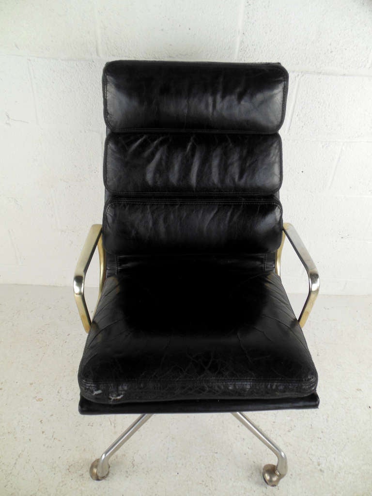Mid-Century Modern Mid-Century Executive Leather Desk Chair by Herman Miller