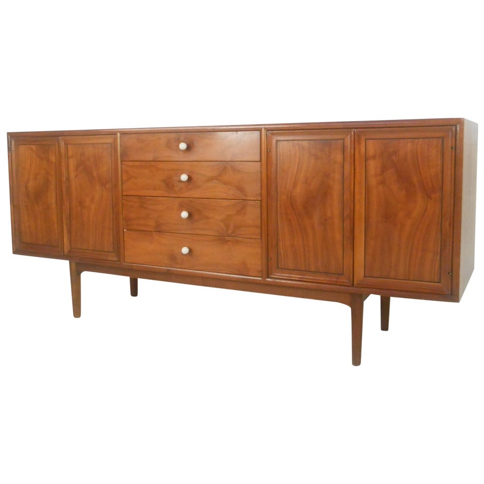 Mid-Century Modern Walnut Server by Kipp Stewart for Drexel