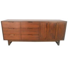 Rare Nine-Drawer Walnut Dresser from Richardson-Nemschoff