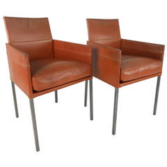 Leather Side Chairs by Karl Friedrich Forster