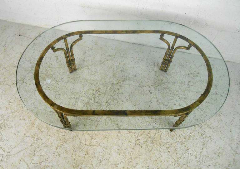 American Mid-Century Modern Faux Bamboo Coffee Table