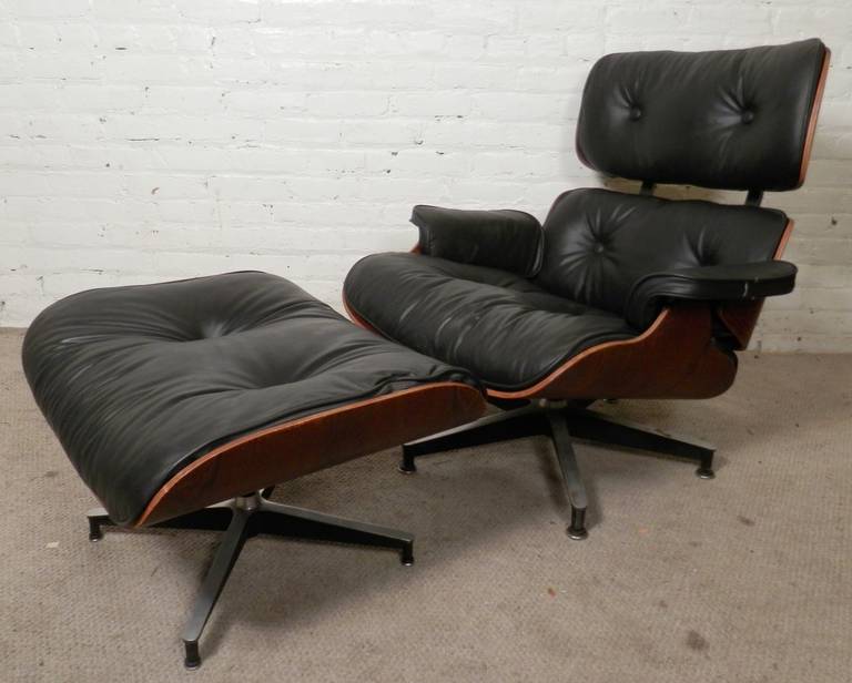 The famous Eames chair is world known for a reason...superior comfort, which was the main concern for Charles and Ray Eames when they set out to make a modern version of the English Club Chair. Extremely soft leather set on molded plywood shells,