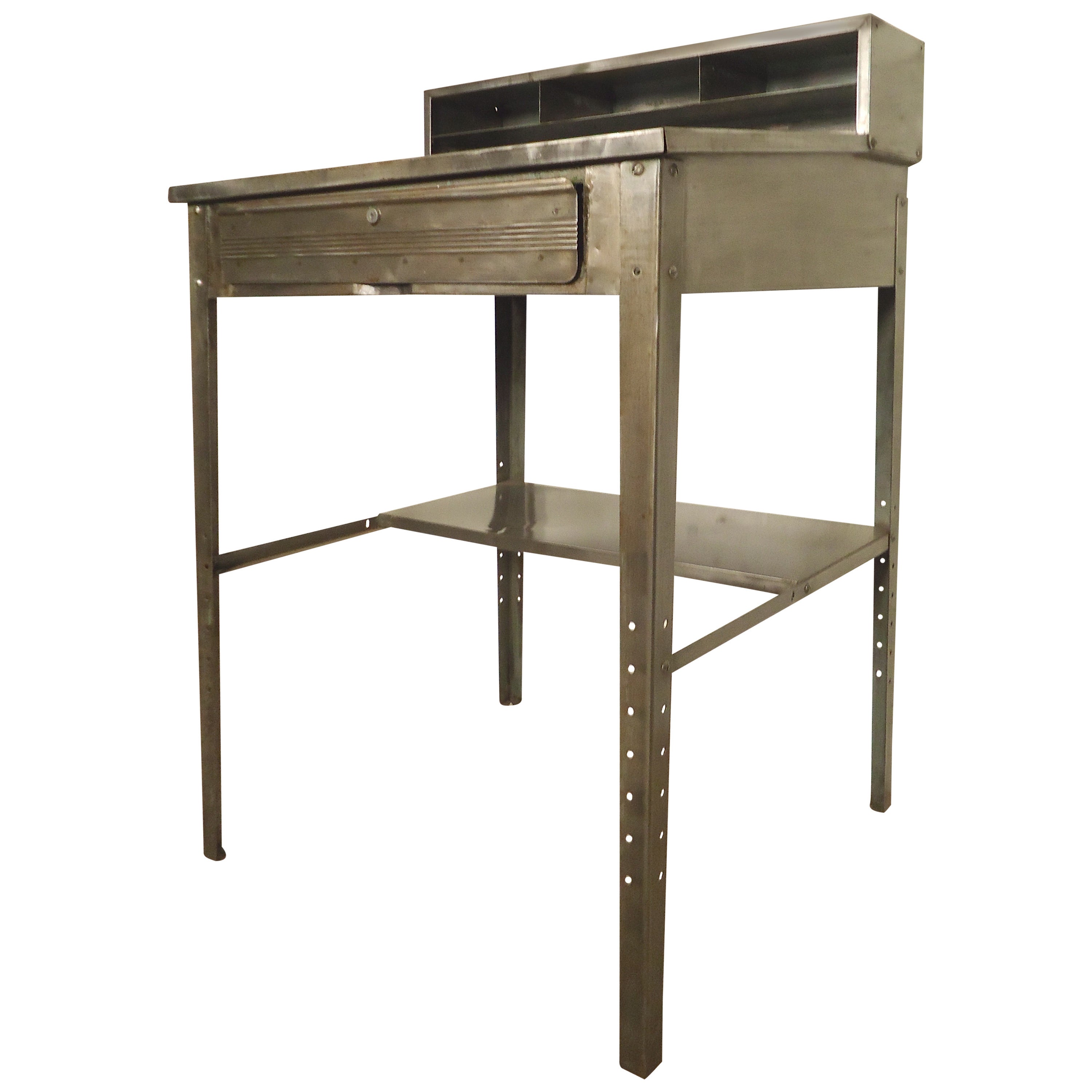 Vintage Metal Hostess Station Desk