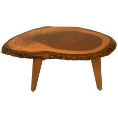 Mid-Century Modern Live Edge Foot Stool 9
