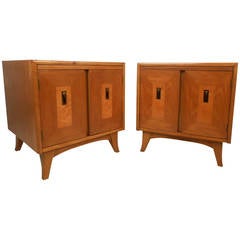 Vintage Modern Walnut Nightstands
