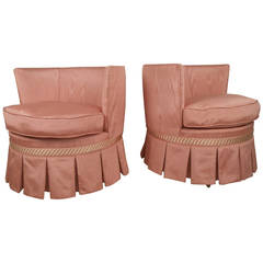 Mid-Century Modern Pair of Upholstered Club Chairs 6