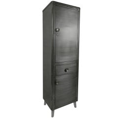 Stripped Metal Two Cabinet Locker