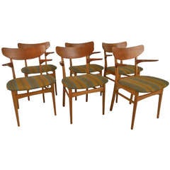 Six Danish Modern Dining Chairs
