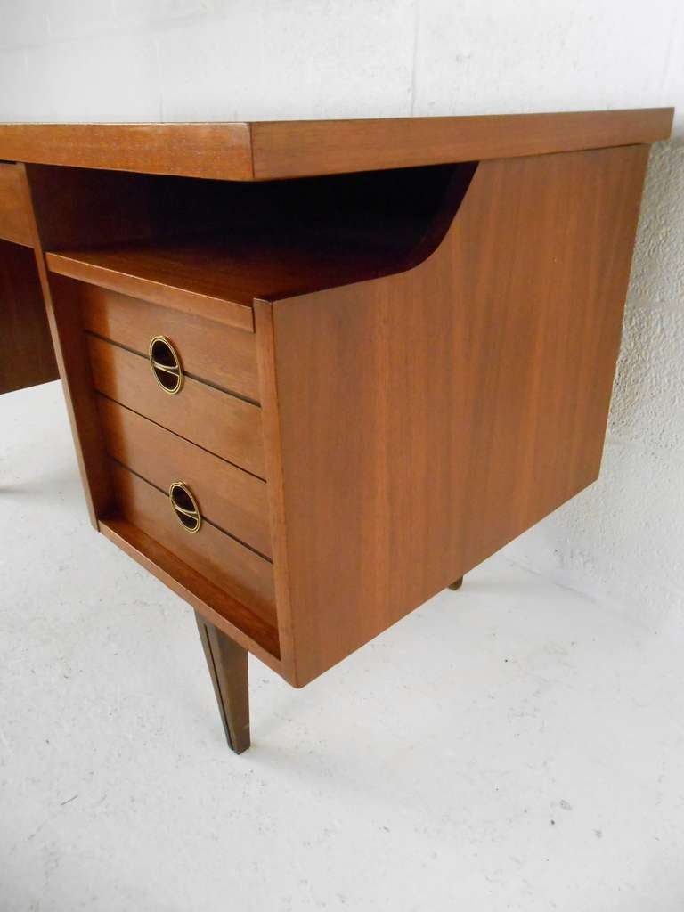 Walnut Hooker Floating Top Desk