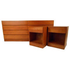 Danish Teak Dresser 
Nightstands