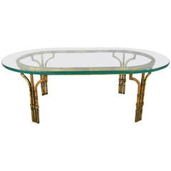 Hollywood Regency Faux Bamboo Coffee Table 8