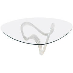 Knut Hesterberg Style Lucite Base Coffee Table