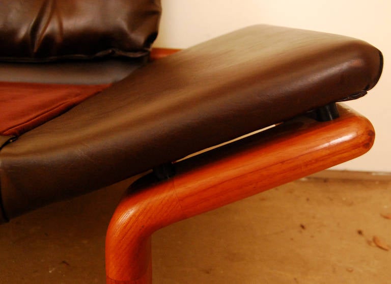 Mid-Century Modern Danish Teak Tufted Sofa by Komfort 2