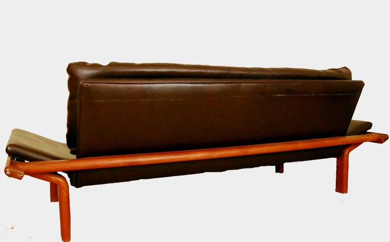 Mid-20th Century Mid-Century Modern Danish Teak Tufted Sofa by Komfort