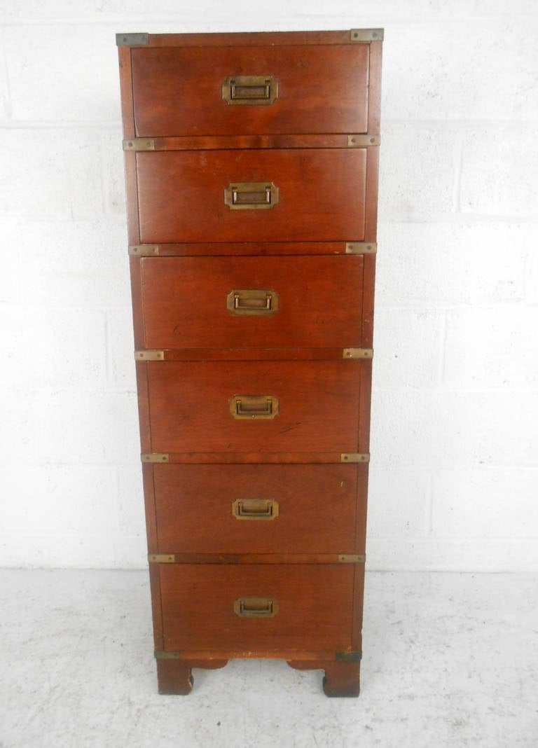 Unique Vintage Campaign Style Lingerie Chest at 1stdibs Unique Vintage Campaign Style Lingerie Chest at 1stdibs