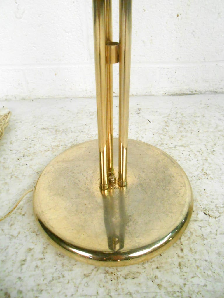 Mid-Century Modern Seguso Style Brass And Murano Glass Floor Lamp 2