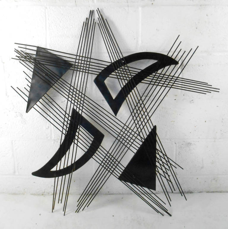 Contemporary Modern Abstract Metal Wall Art In Good Condition In Brooklyn, NY