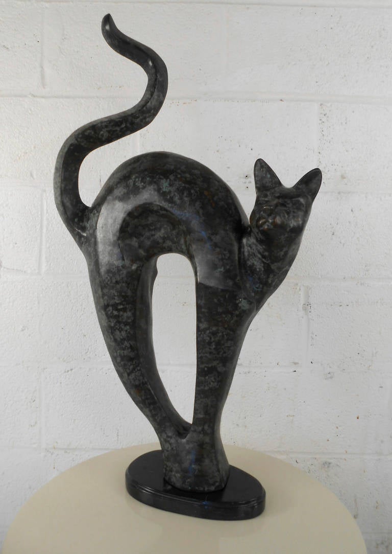 modern cat sculpture