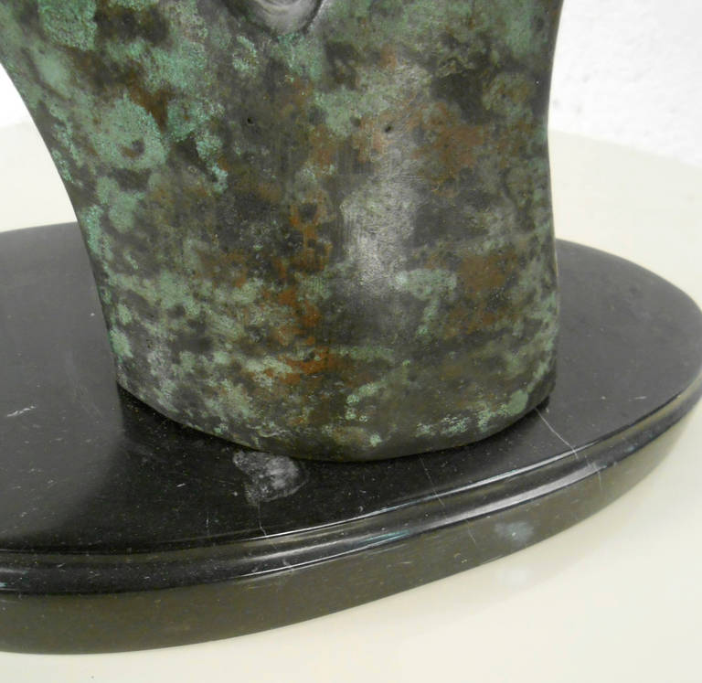 Unique Mid-Century Modern Bronze Arched Back Cat Sculpture 1