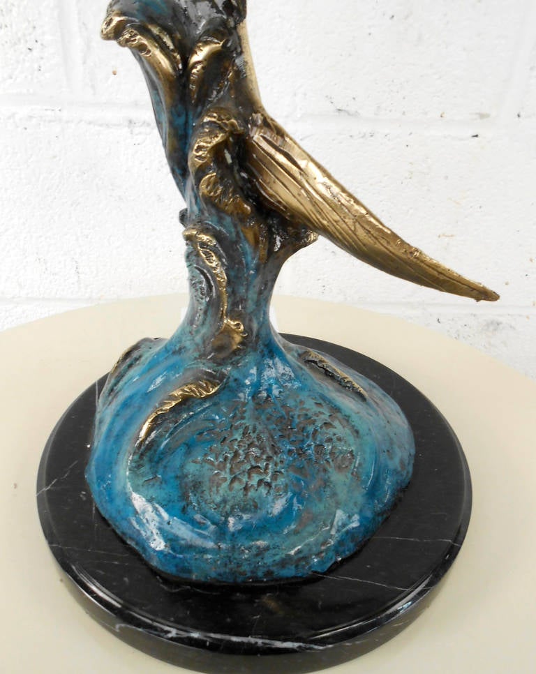 Mid-Century Modern Style Ornate Bronze Marlin Nautical Sculpture 3