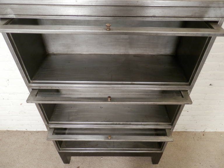 vintage metal barrister bookcase