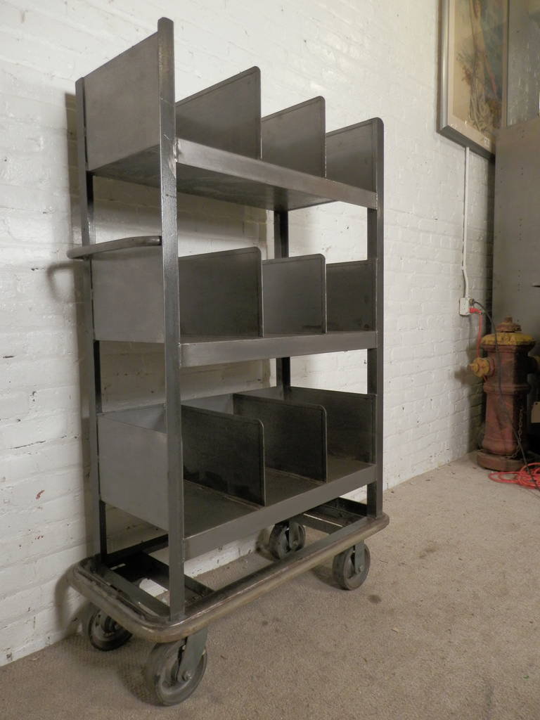 Industrial Metal Storage Cart In Good Condition In Brooklyn, NY