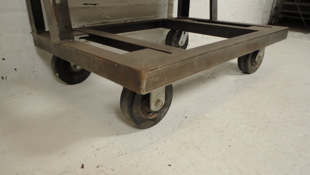 American Industrial Metal Cantilever Shelf Cart