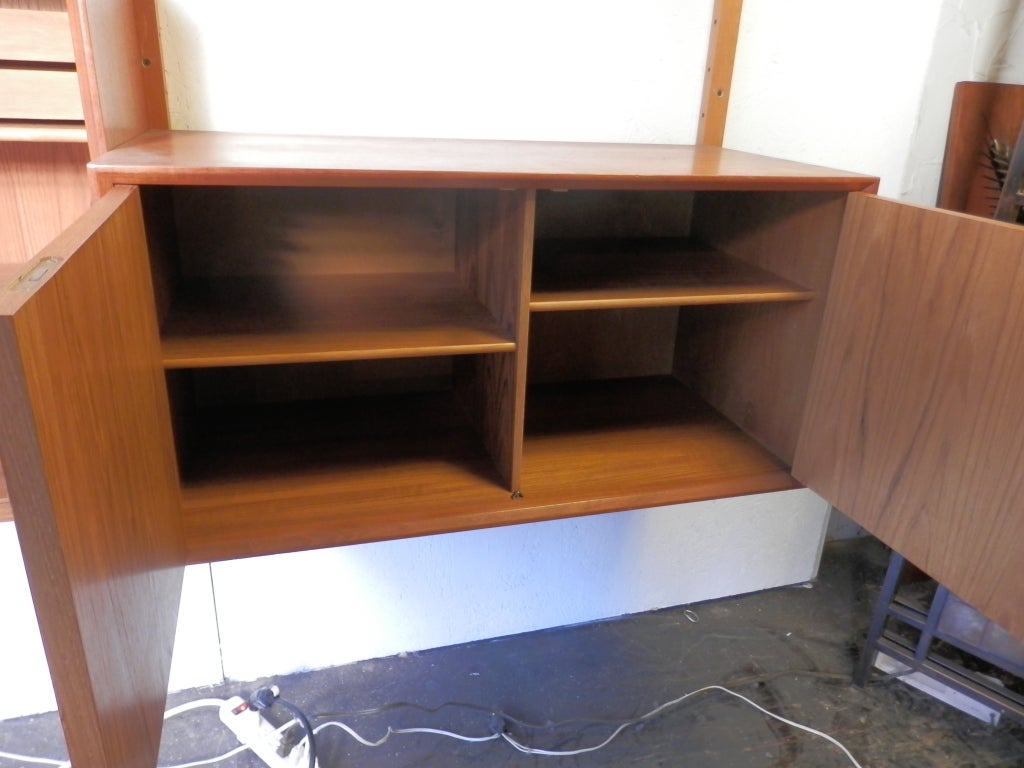 Teak Vintage Danish Modern Modular Shelving Unit