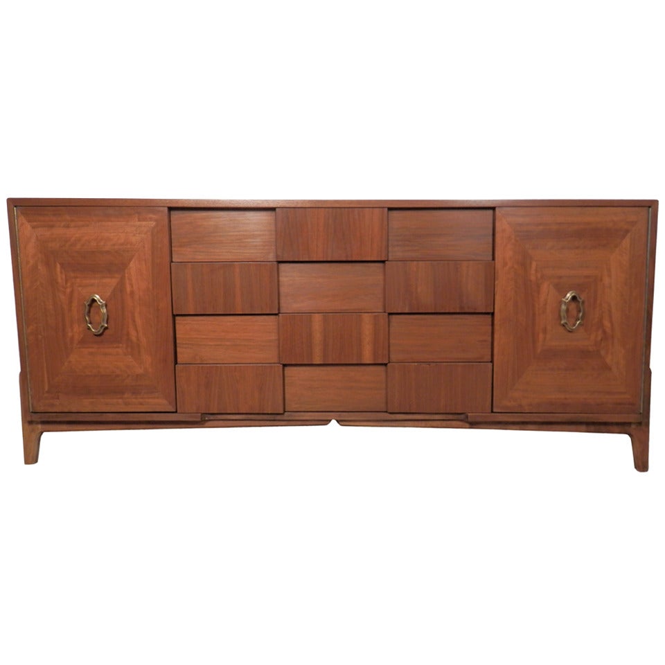 Rare Brutalist Style Dresser By American Of Martinsville
